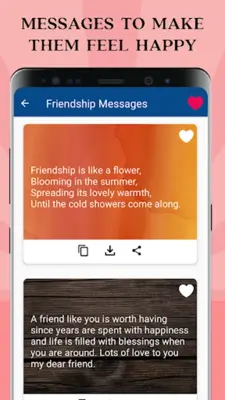 Friendship Quotes & Messages android App screenshot 0